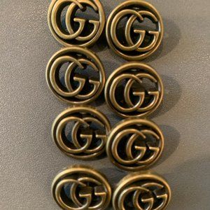 Gucci buttons. Antique Bronze. Set of 8. 18 mm $80